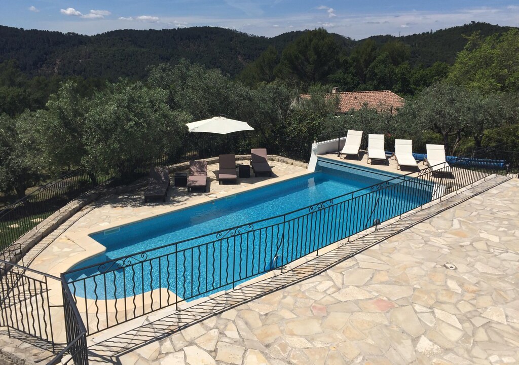 Claviers Villa | Claviers - private holiday villa with south facing pool & terraces