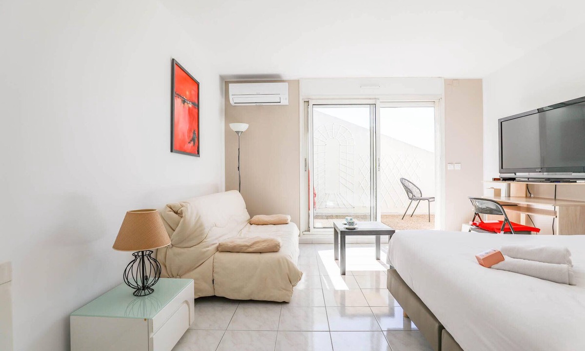 La Plage Apartment | Studio avec terrasse vue mer et climatisation