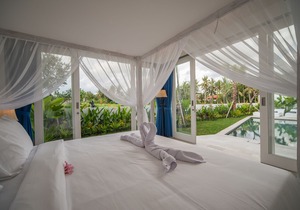 3 bedroom villa with rice field view