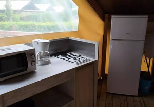 Camping Flower La Rivière * - Ecolodge Toile Confort 3 rooms 4 people without bathrooms