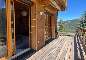 Modern chalet 4 bedrooms, south terrace, parking, Pra Loup