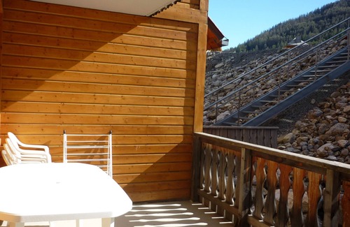 Pra Loup Apartment | Large Studio for 4 with Mountain Style, Balcony, and Scenic Views in Pra Loup