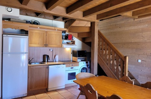 Pra Loup Ski Chalet | 1/2 chalet for 6, 2 bedrooms, fireplace, south terrace and mountain views