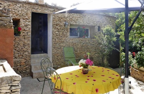 Villes-sur-Auzon House | Charming stone Tiny House with private terrace, Villes-sur-Auzon
