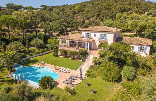 Grimaud Villa | Villa 16pax w/sea view on St Tropez, AC, pool, close Golf & Tennis Padel club