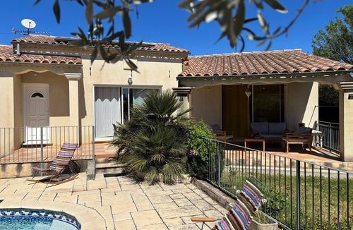 Saint-Nazaire House | Villa Clauzet Provence, private fenced pool, enclosed garden, air conditioning