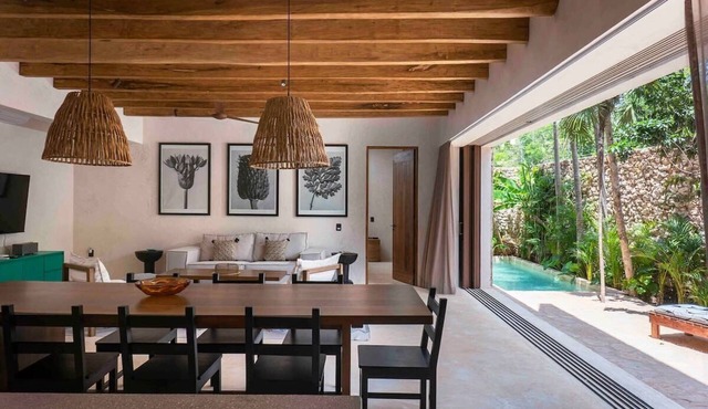Boho-Chic 3BR Home | Private Rooftop Pool, Patio & Gated Community