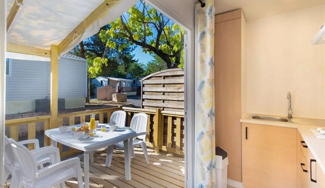 Camping Paradis La Pinède* - Mobile home Romarin 2 Rooms 2 People Air Conditioned