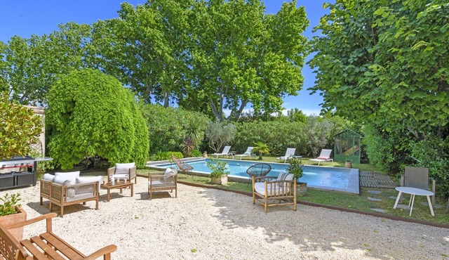 Mas La Thèbaïde - pool - garden