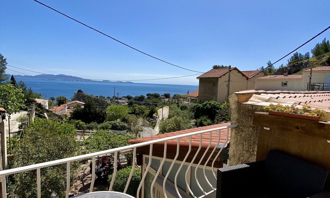 Niolon Apartment | Appartement Nadia, Balcon vue mer